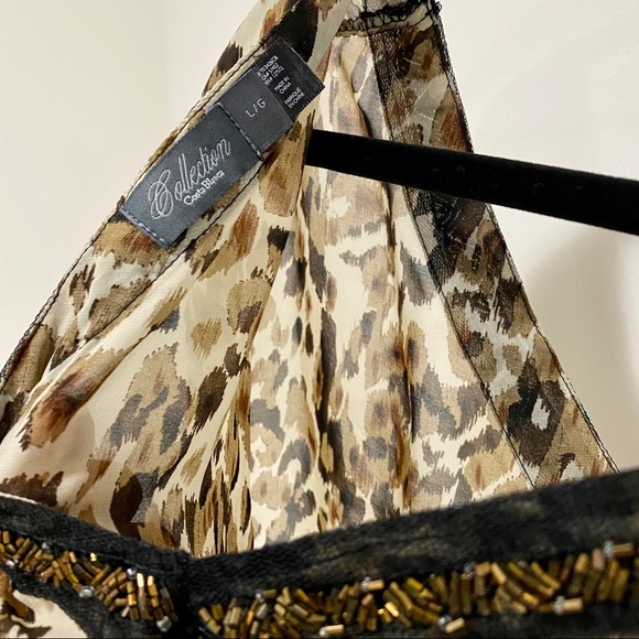 Costa Blanca Cheetah Top with beaded Detail - Picture 4 of 7
